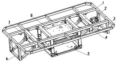 Frame for unmanned drive-by-wire chassis