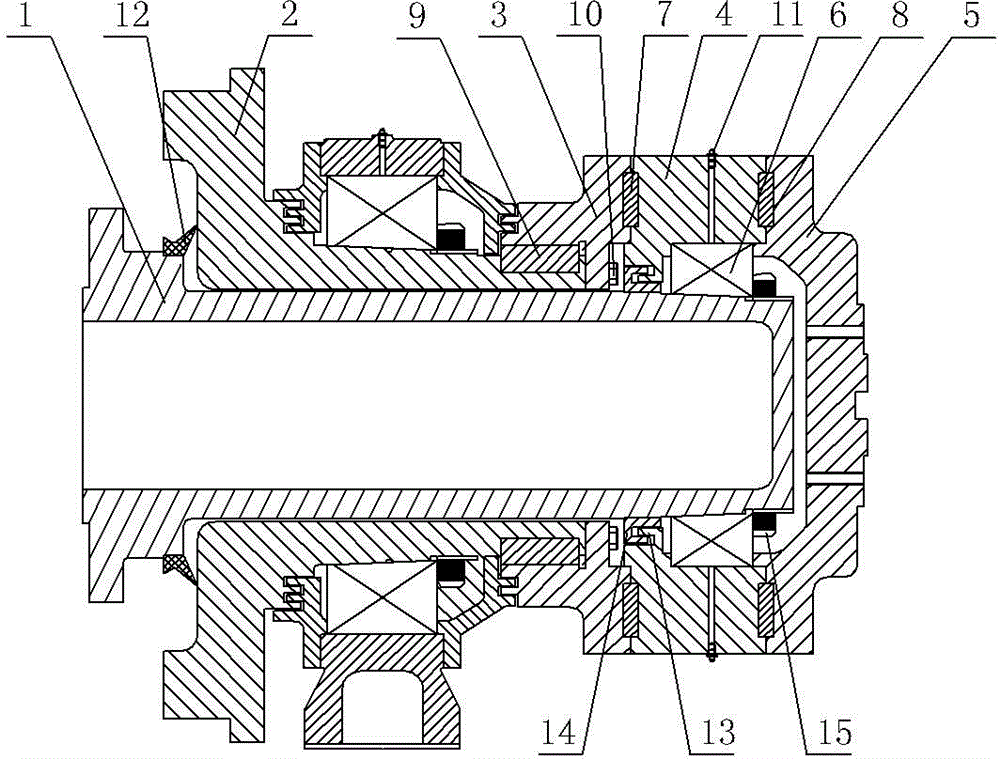 Supporting structure of vacuum box of suction couch roll