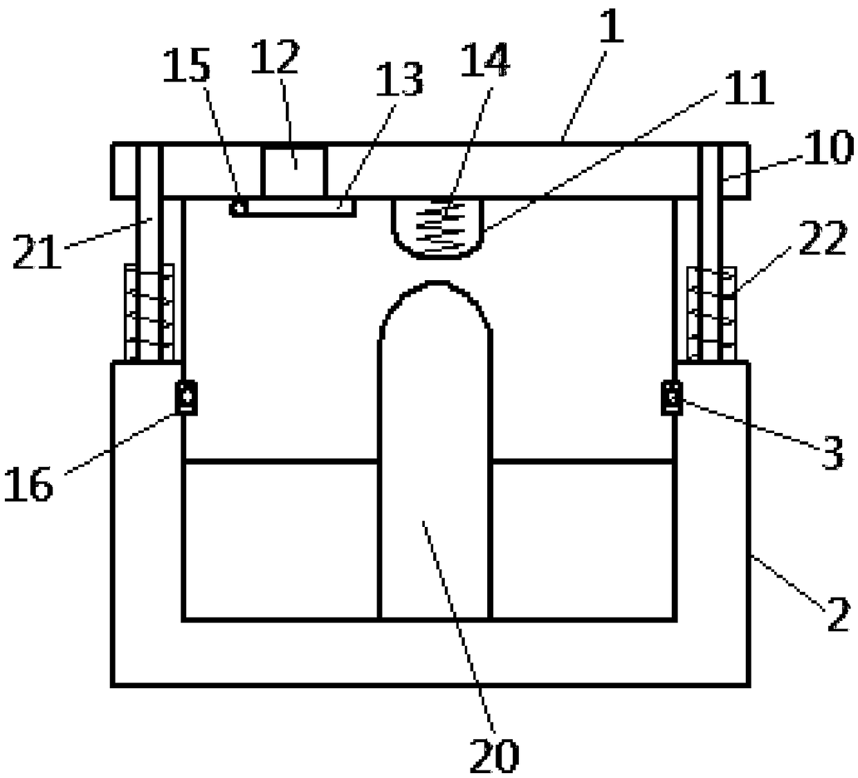 Production device of narrow-mouth glass bottle