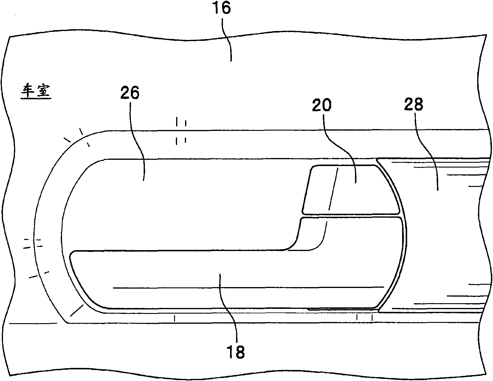 Installation structure of inner handle device of vehicular door