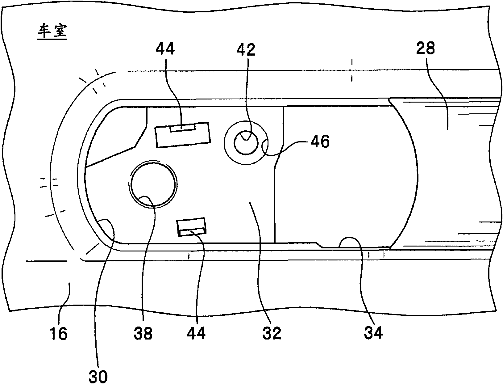 Installation structure of inner handle device of vehicular door
