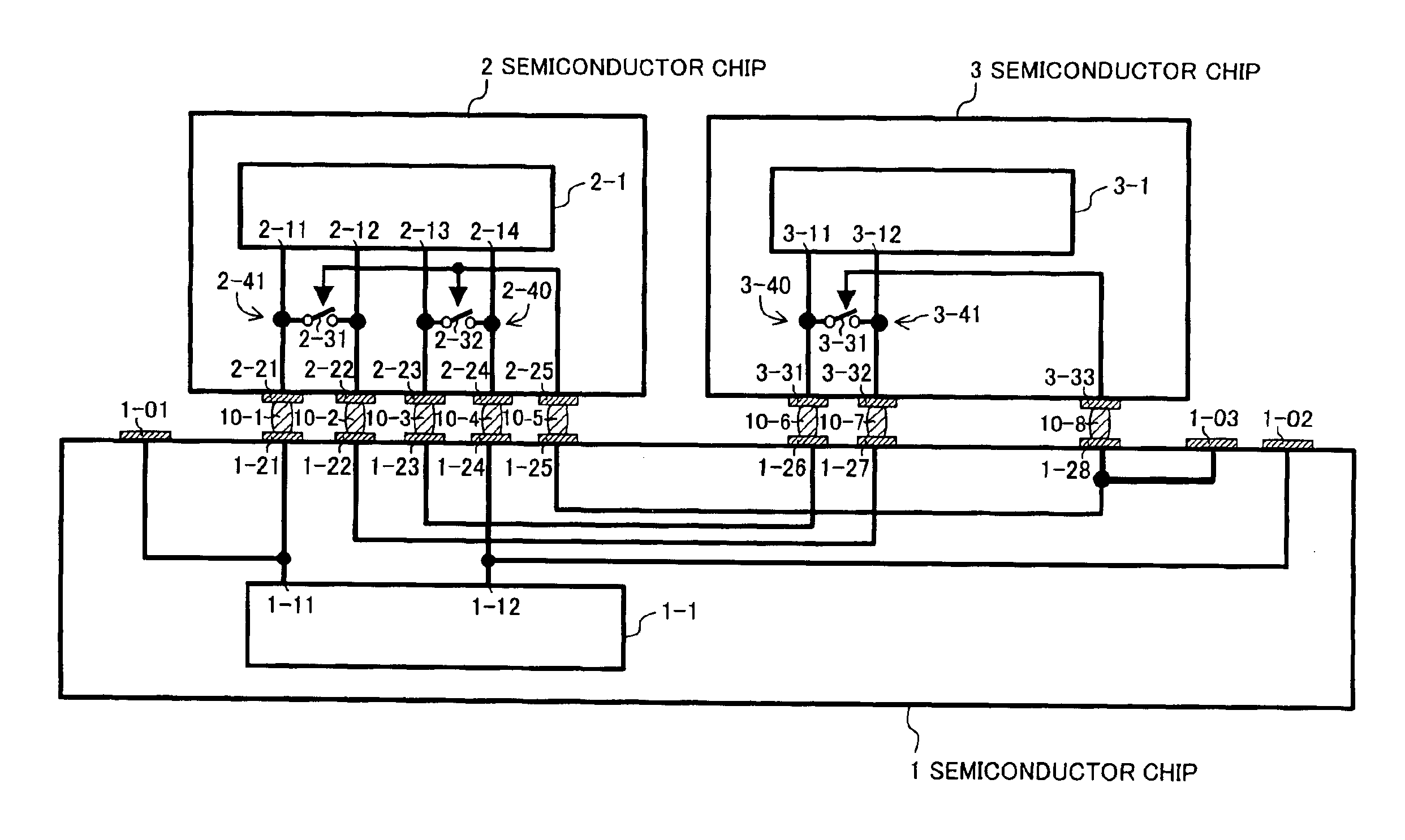 Multi-chip module, semiconductor chip, and interchip connection test method for multi-chip module