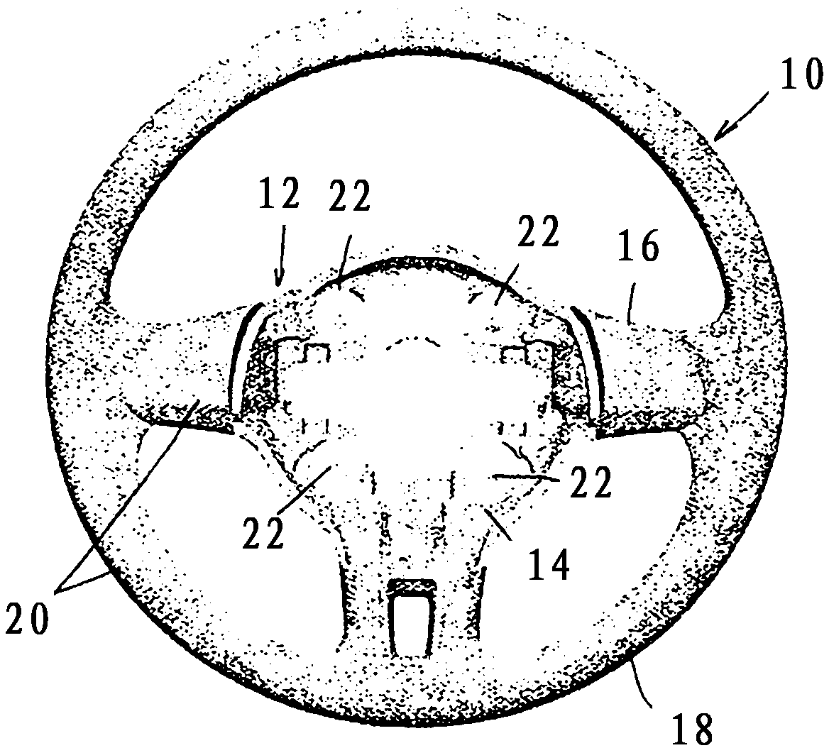 Steering wheel having an air bag module