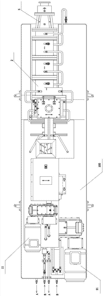 High pressure extrusion molding machine