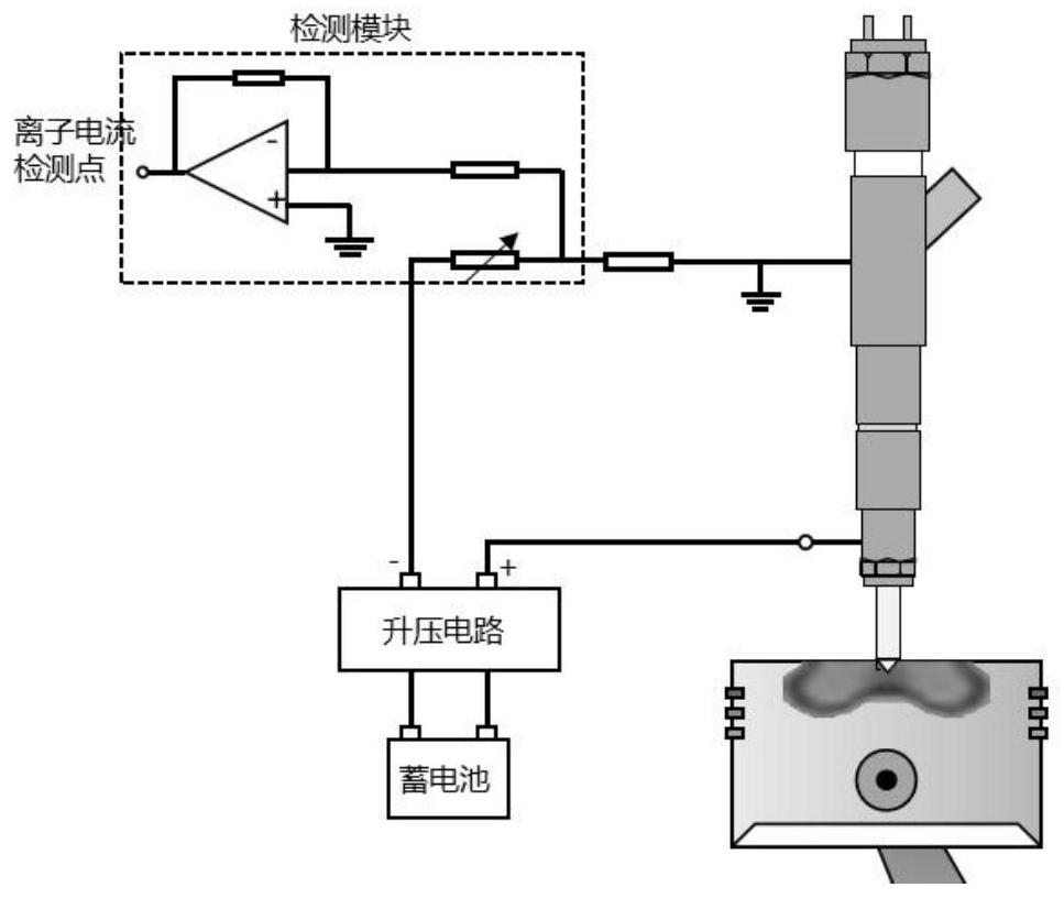 Diesel engine nozzle device capable of being used for online monitoring of combustion state and detection method