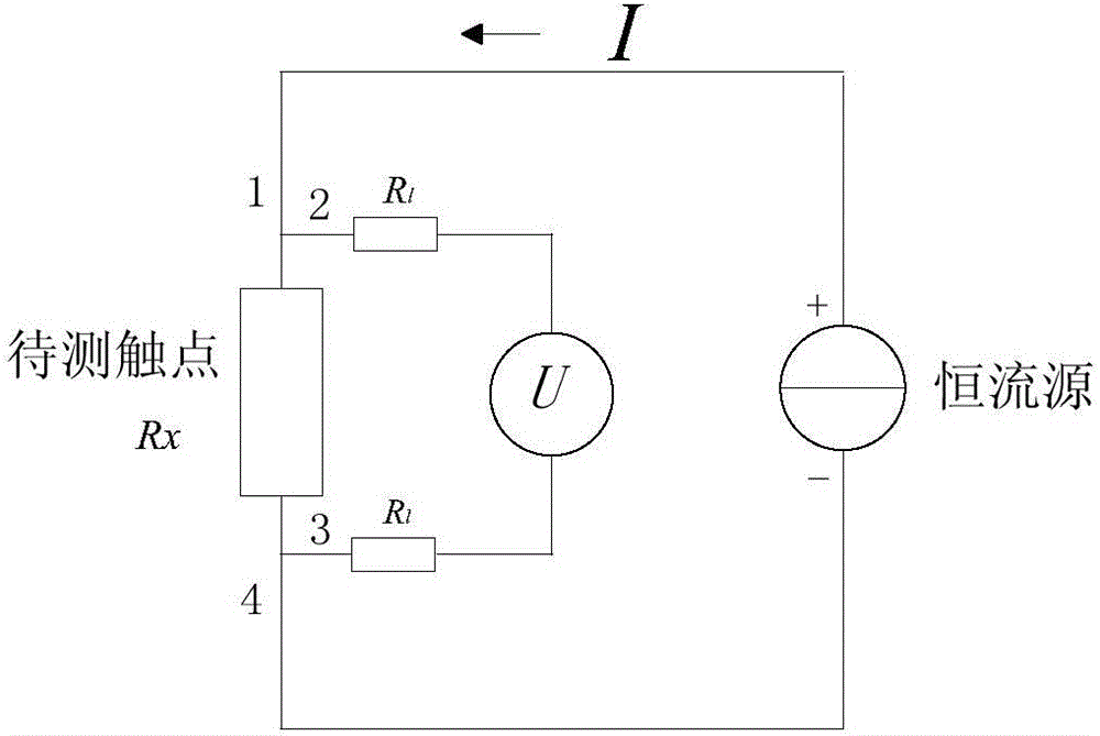 Switching circuit applied to contact resistance testing equipment of electromagnetic relay