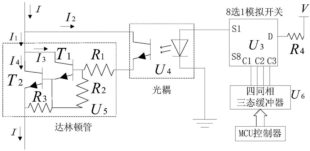 Switching circuit applied to contact resistance testing equipment of electromagnetic relay