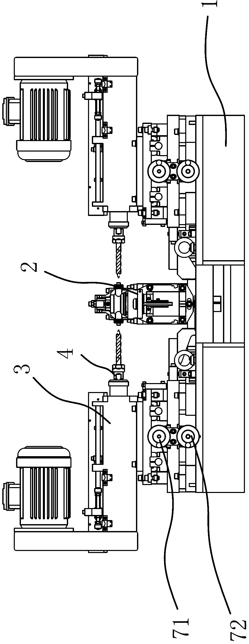 Machine tool for processing inlet/outlet water passages of water meter shell