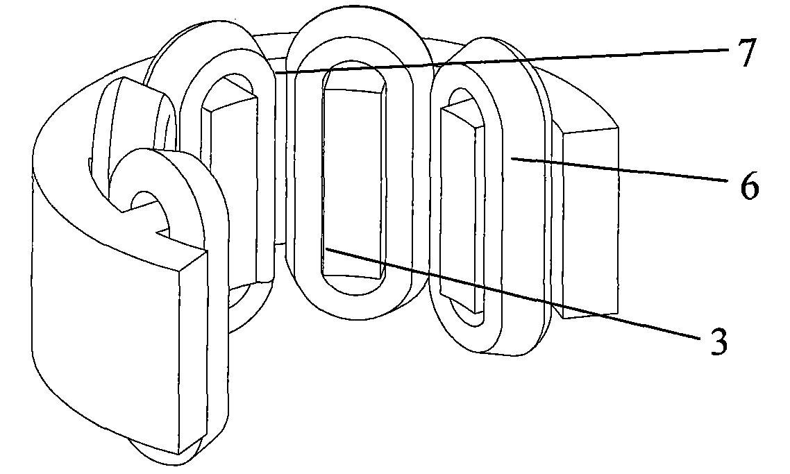 Radical magnetic bearing with independent electromagnet structure