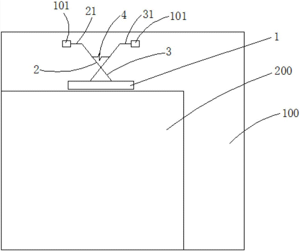 Positioning device for light guide plate