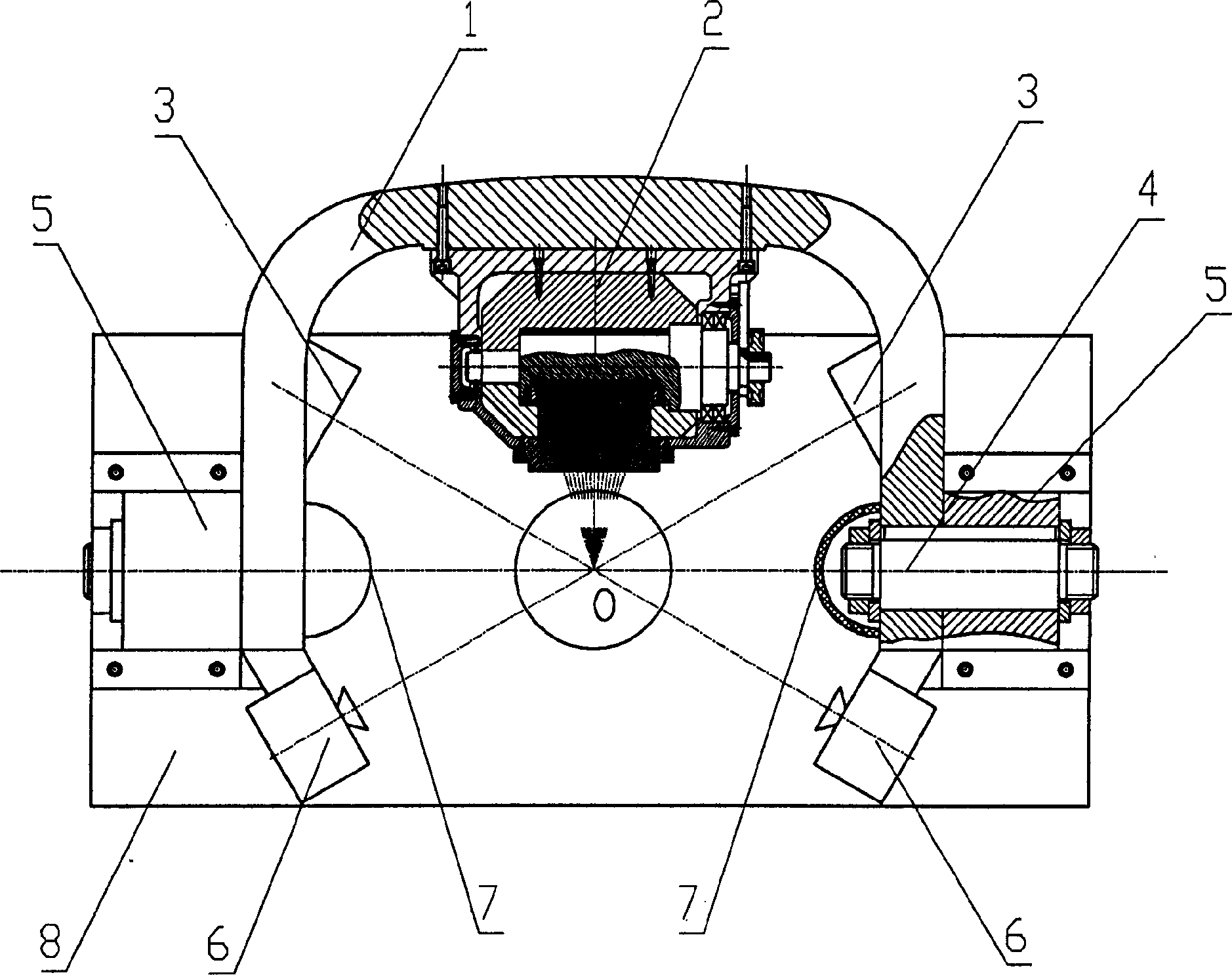 Gamma radiation therapy apparatus with fixed frame