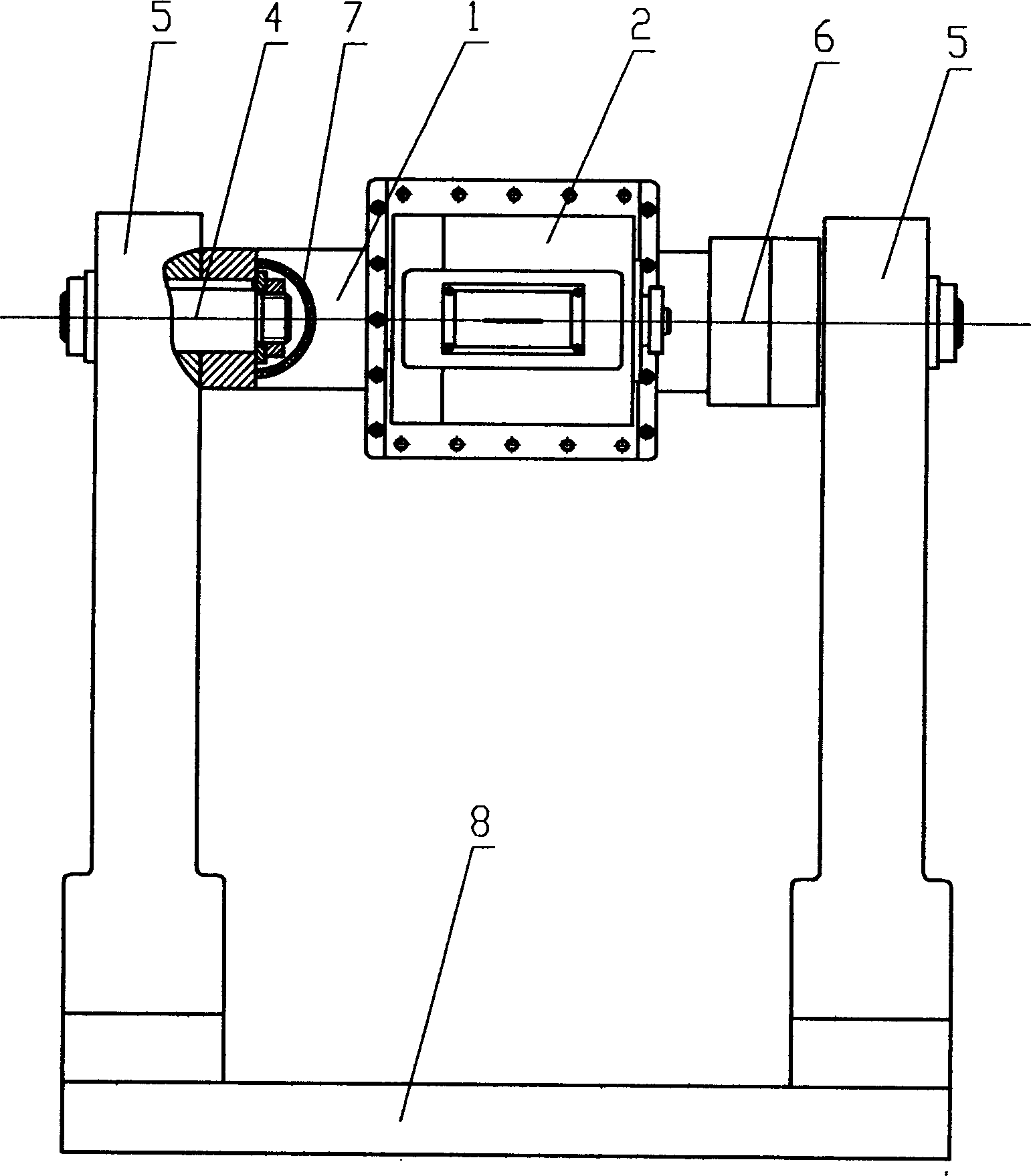 Gamma radiation therapy apparatus with fixed frame