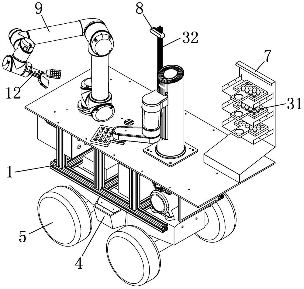 Double-arm small fruit and vegetable harvesting robot