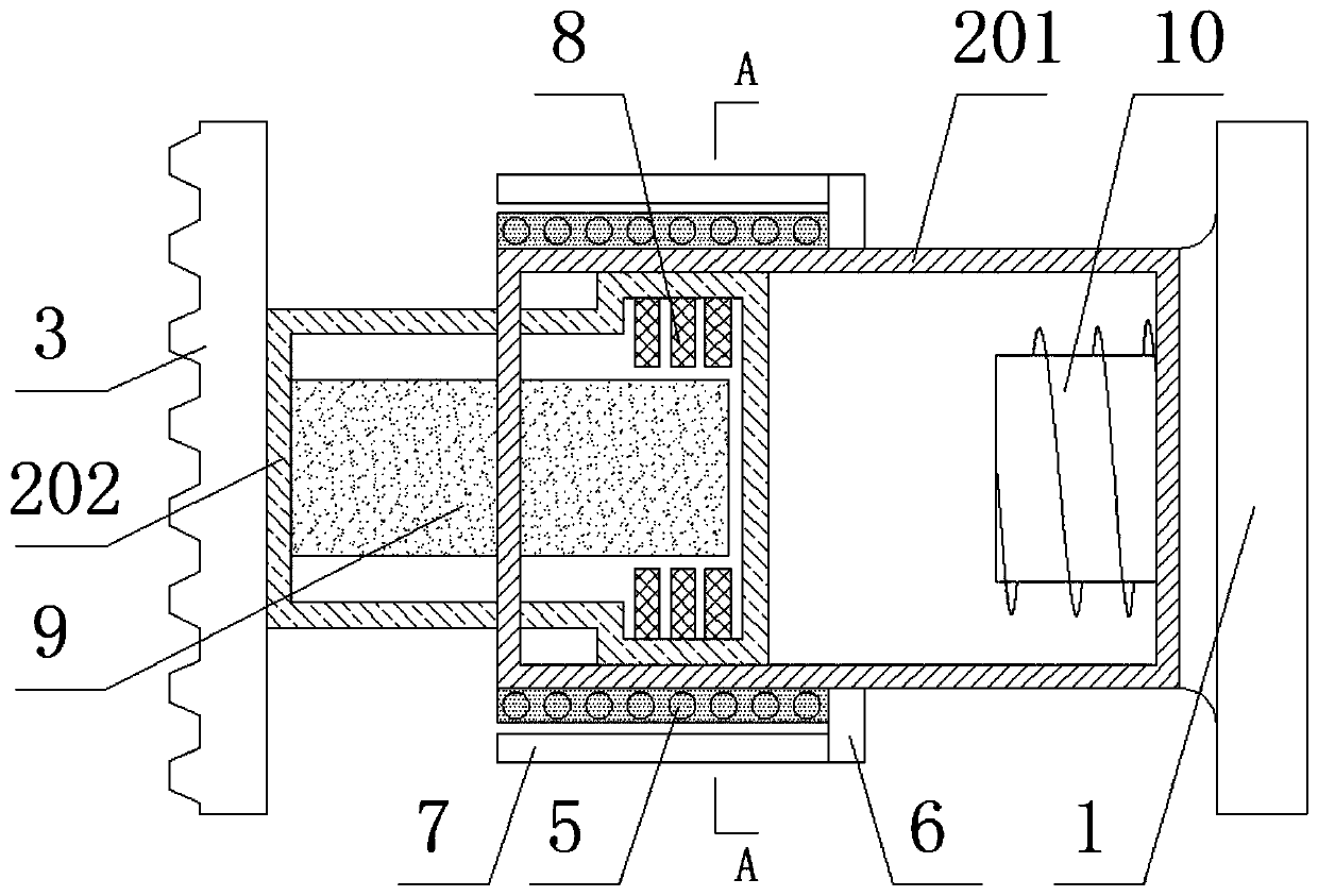 Energy dissipating anti-climbing device for railway locomotive head