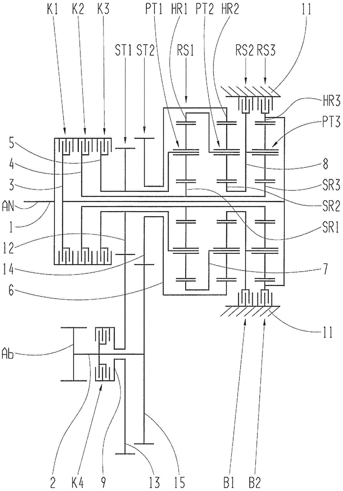 Multi-stage planetary transmission