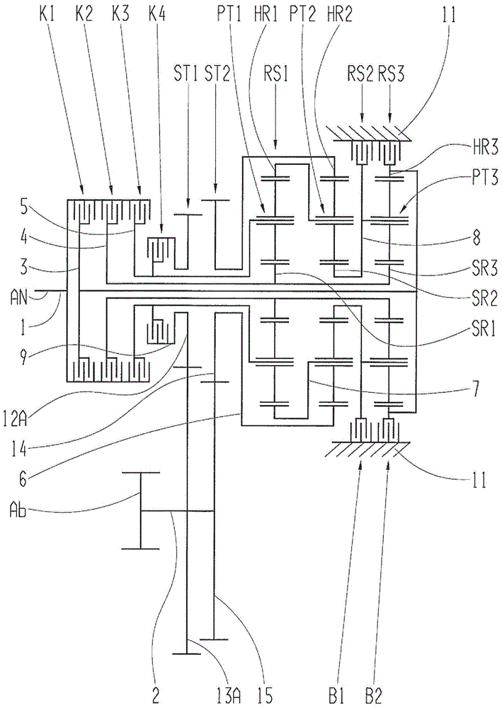 Multi-stage planetary transmission