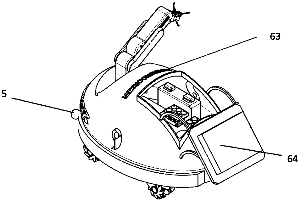 Movable robot capable of automatically collecting and arranging snooker balls