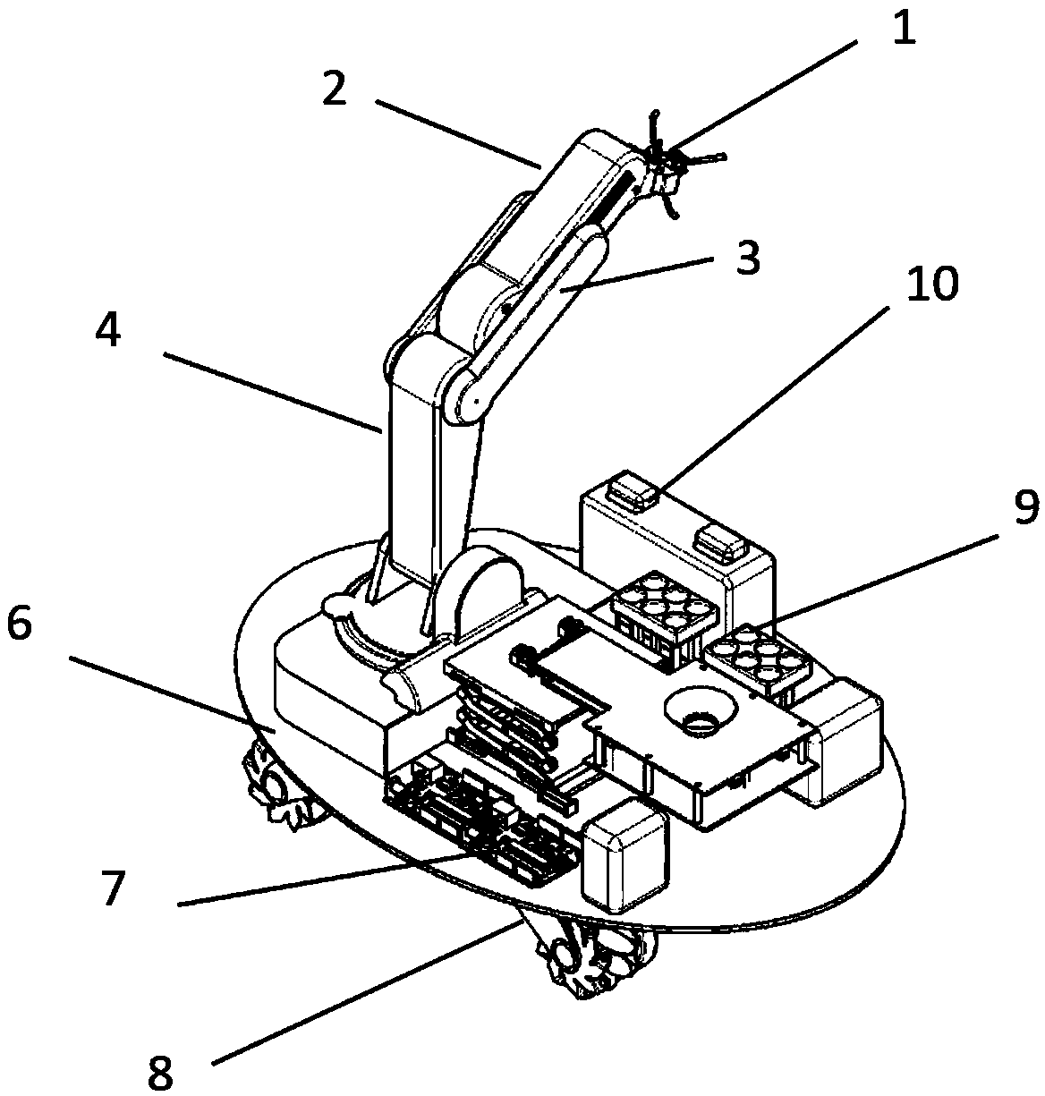 Movable robot capable of automatically collecting and arranging snooker balls