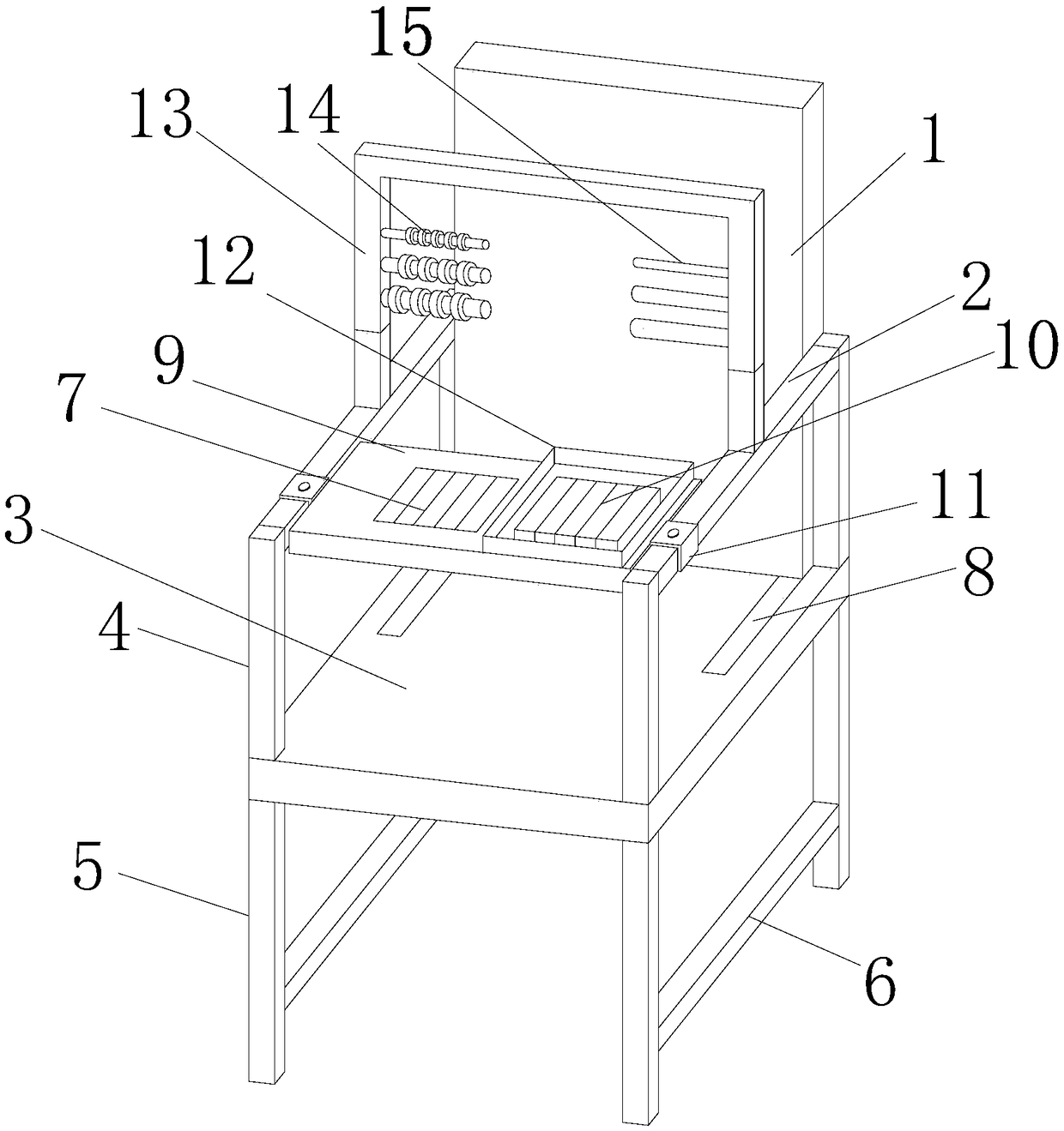 Fixed chair used for training hand function of child