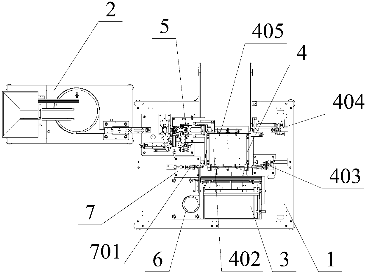 A riveting device for motor end caps and power pipe fittings