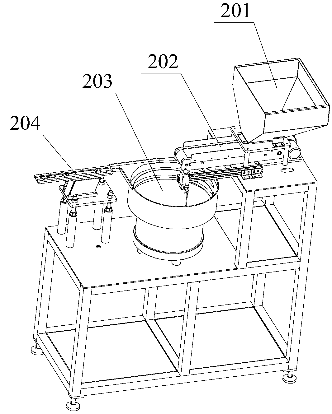 A riveting device for motor end caps and power pipe fittings