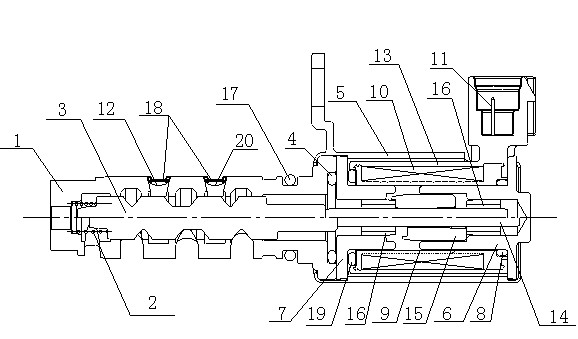 Continuously variable valve timing fuel control valve with filter screens
