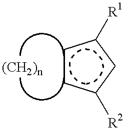 Crosslink-cyclized cyclopentadiene and dihalobis type metal compound containing same as ligand