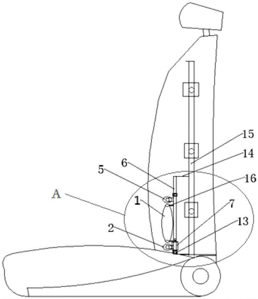 A car seat lumbar support device for alleviating driving fatigue