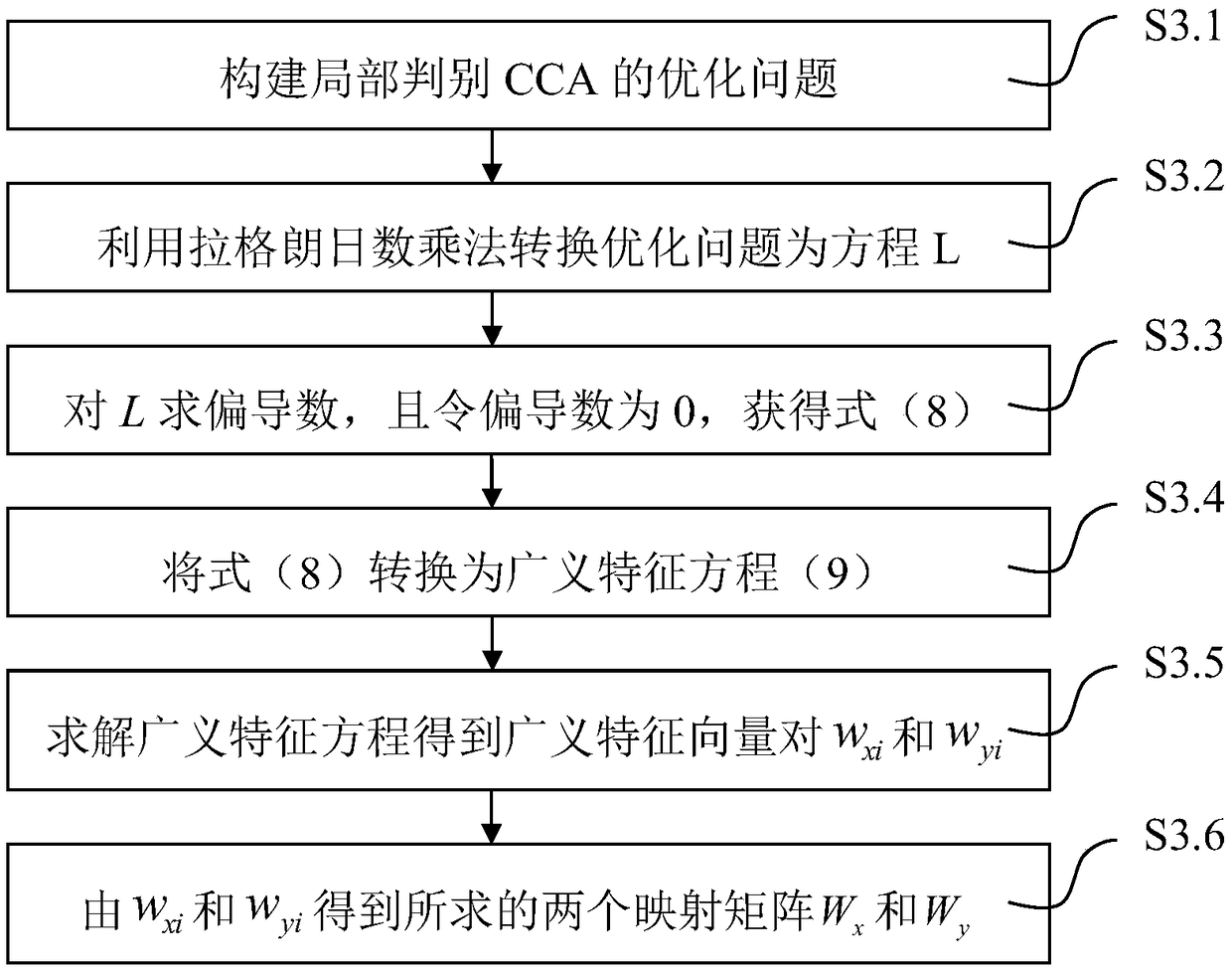 Customs identity identification system and method based on local discriminant CCA