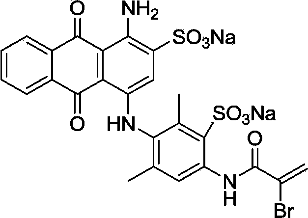 Method for preparing active dye for blue wool