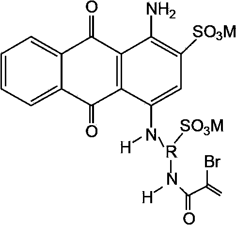 Method for preparing active dye for blue wool