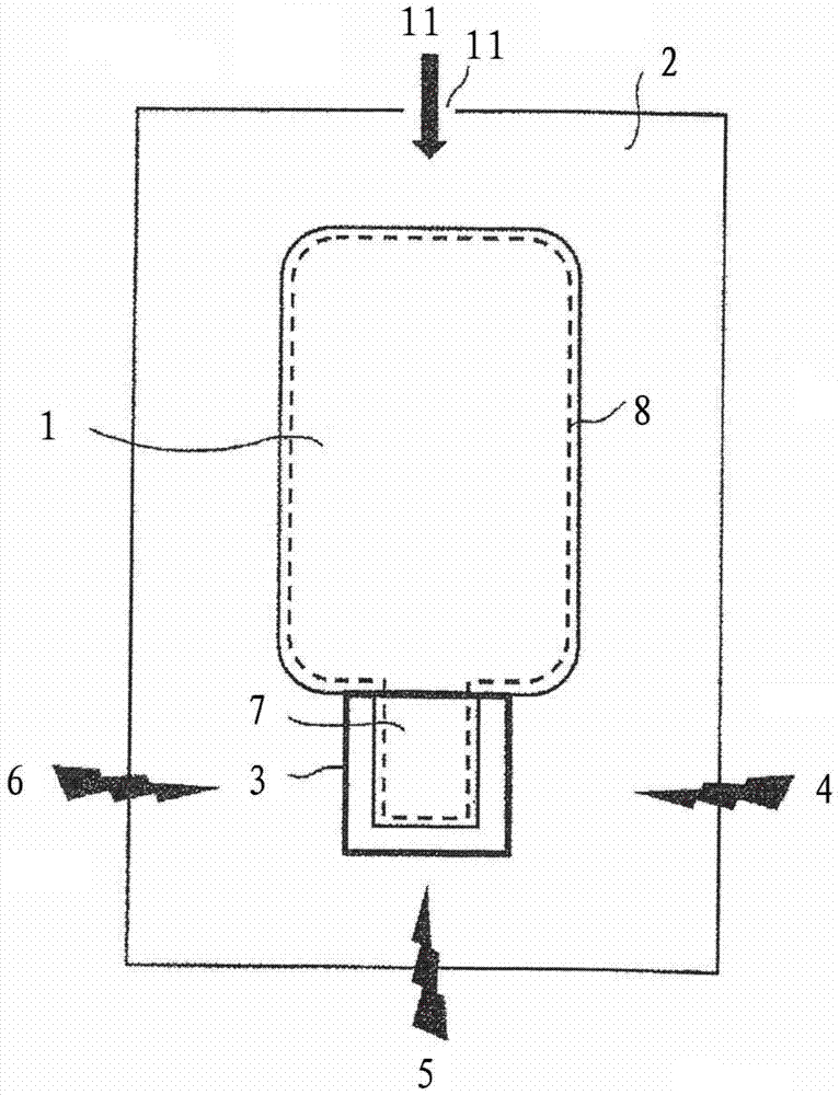 Film body, reverse injection molding method for film body, and reverse injection molding tool for film body