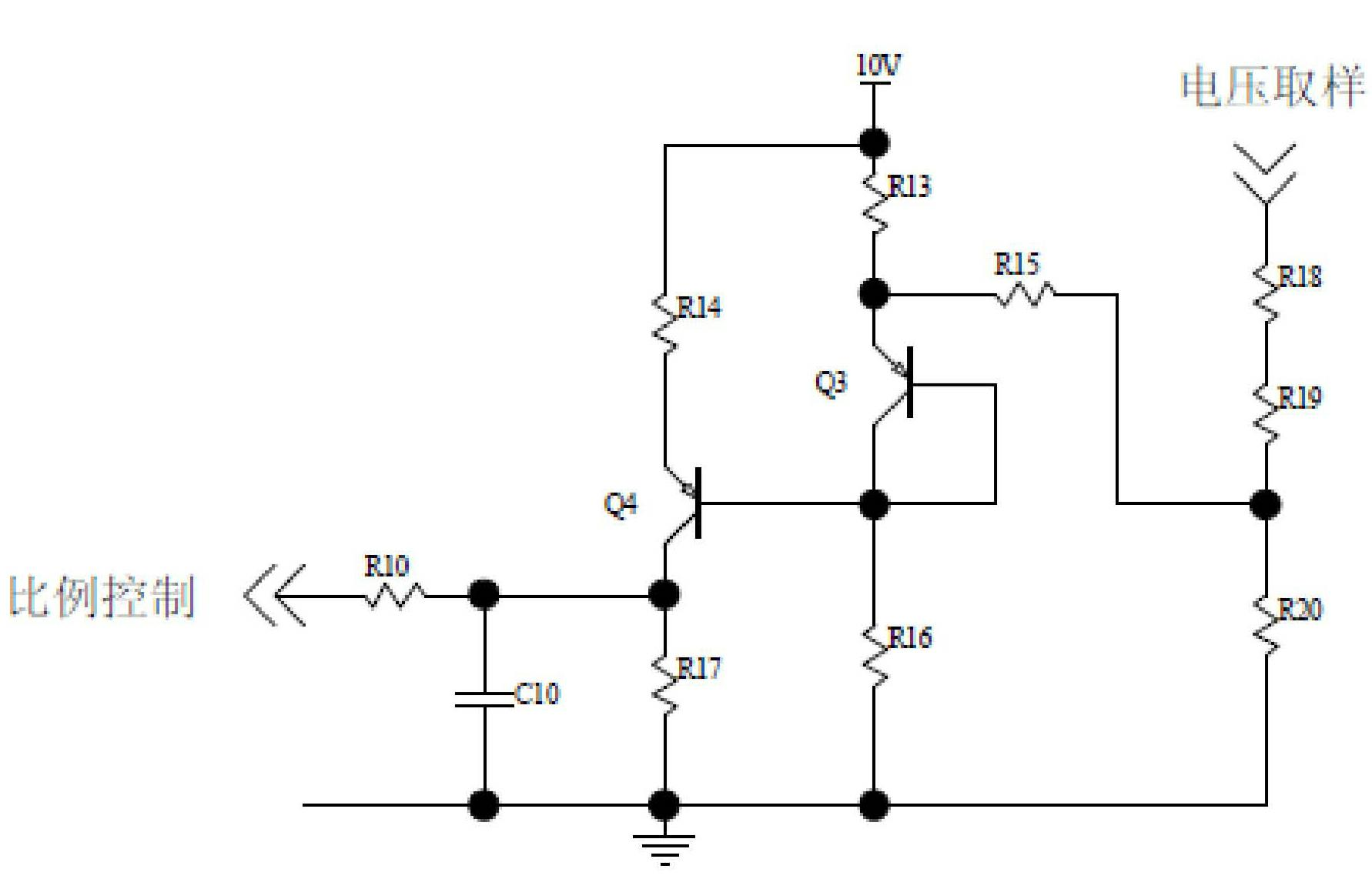 Proportional voltage follower and constant-current power supply adopting same
