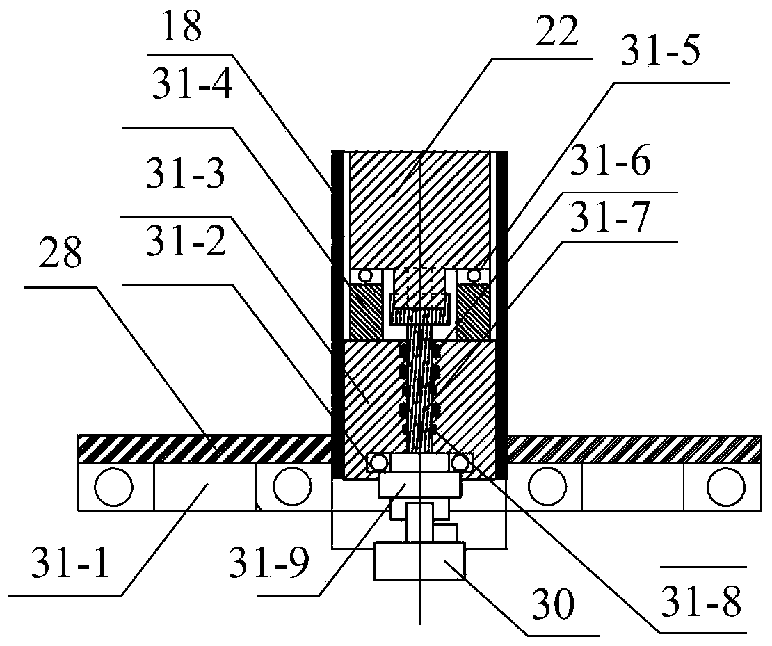 Comprehensive experimental device for drilling through casing and rock with particle jet and drill bit