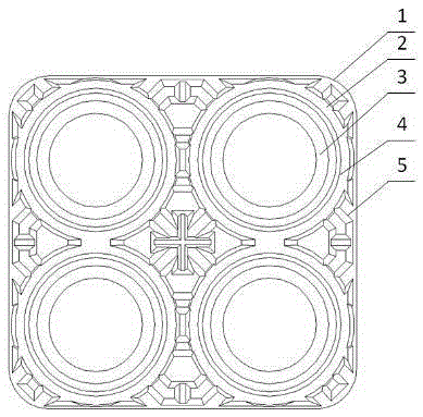 Packaging device for aluminum alloy wheels