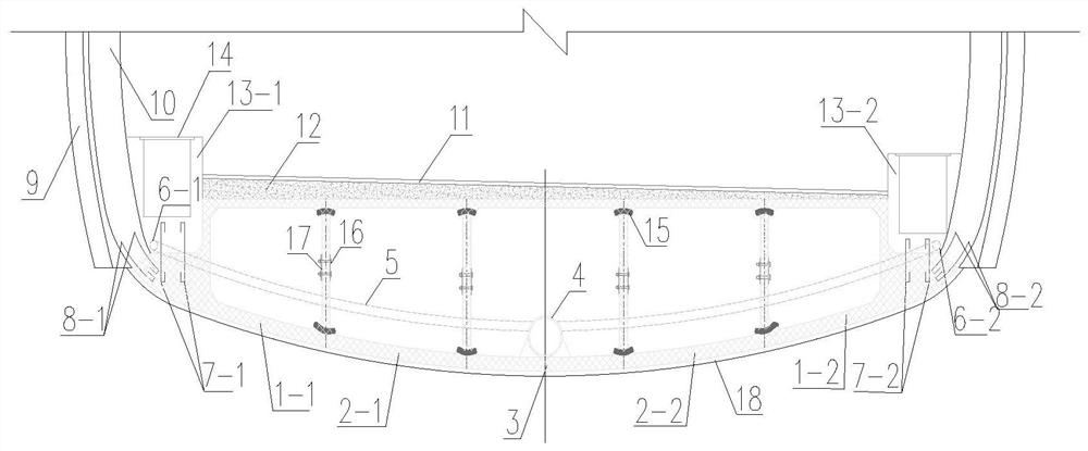 Operation tunnel fabricated prefabricated tunnel bottom structure and construction method