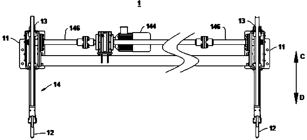 Door opening device and stacking machine