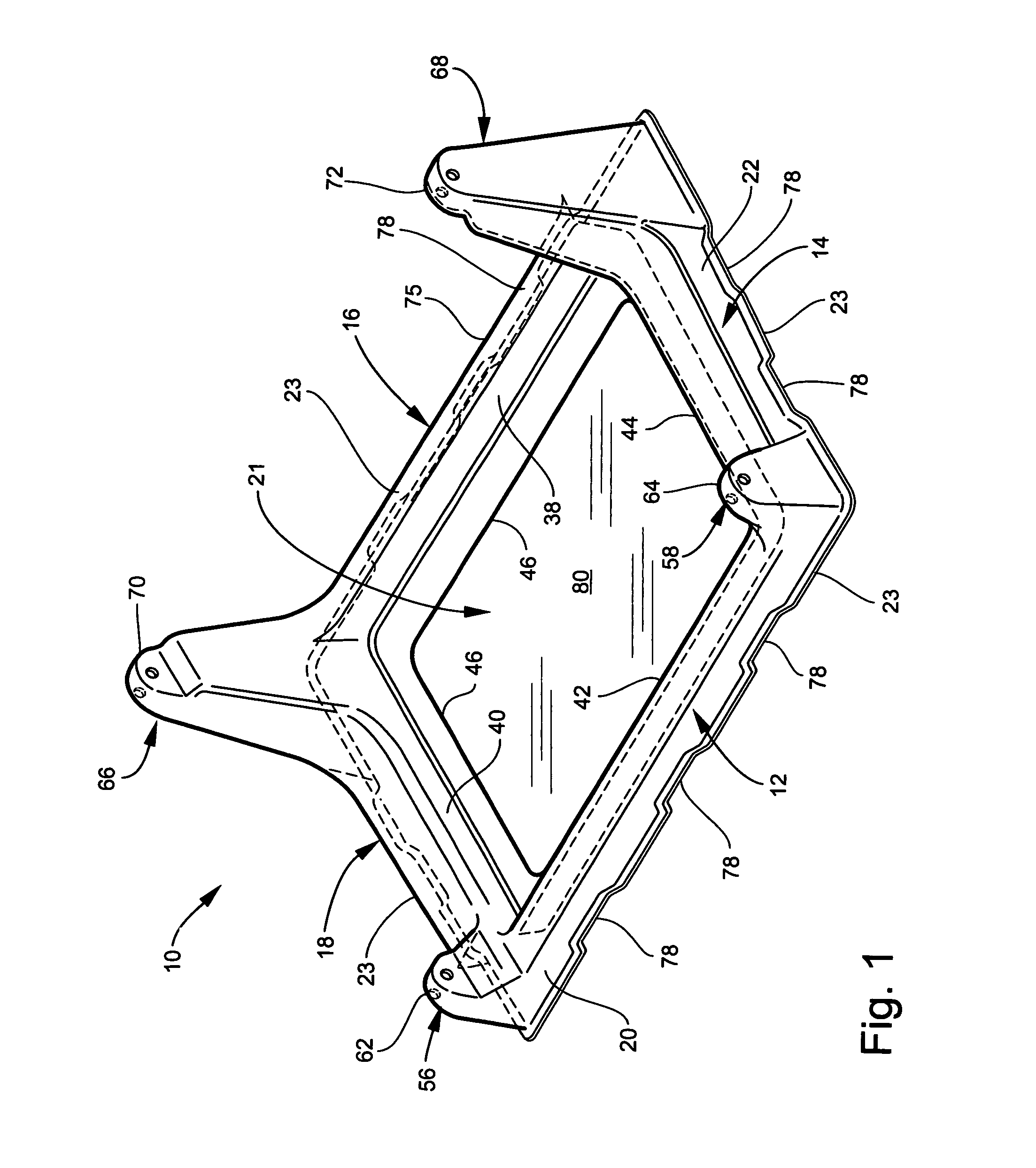 Molded solar panel racking assembly