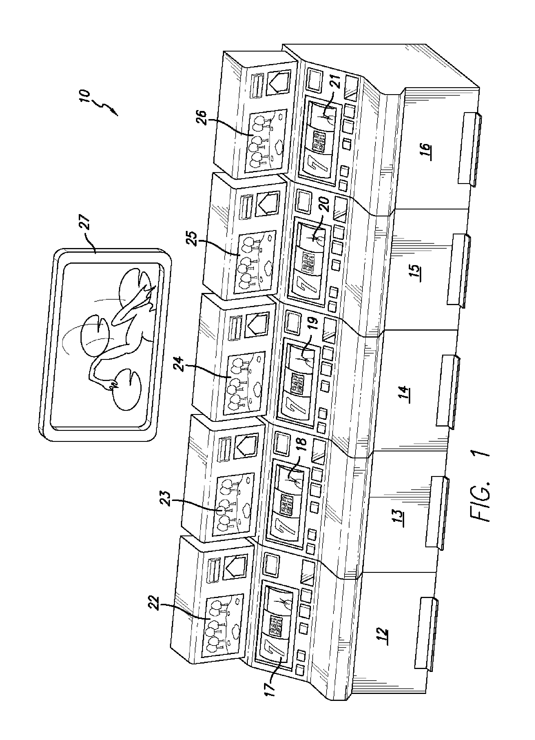 Gaming device video display system