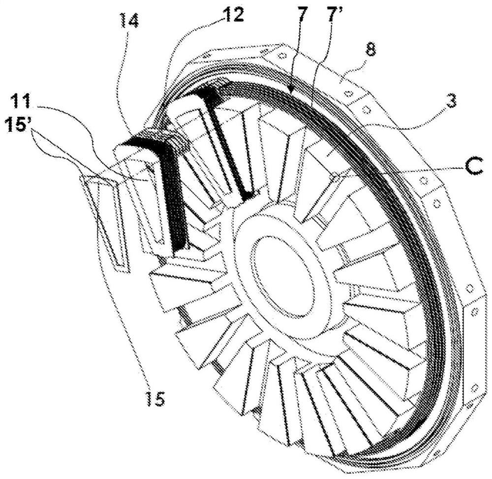 Stator for a motor or electromagnetic generator with individual winding support snap-fitted to an associated tooth