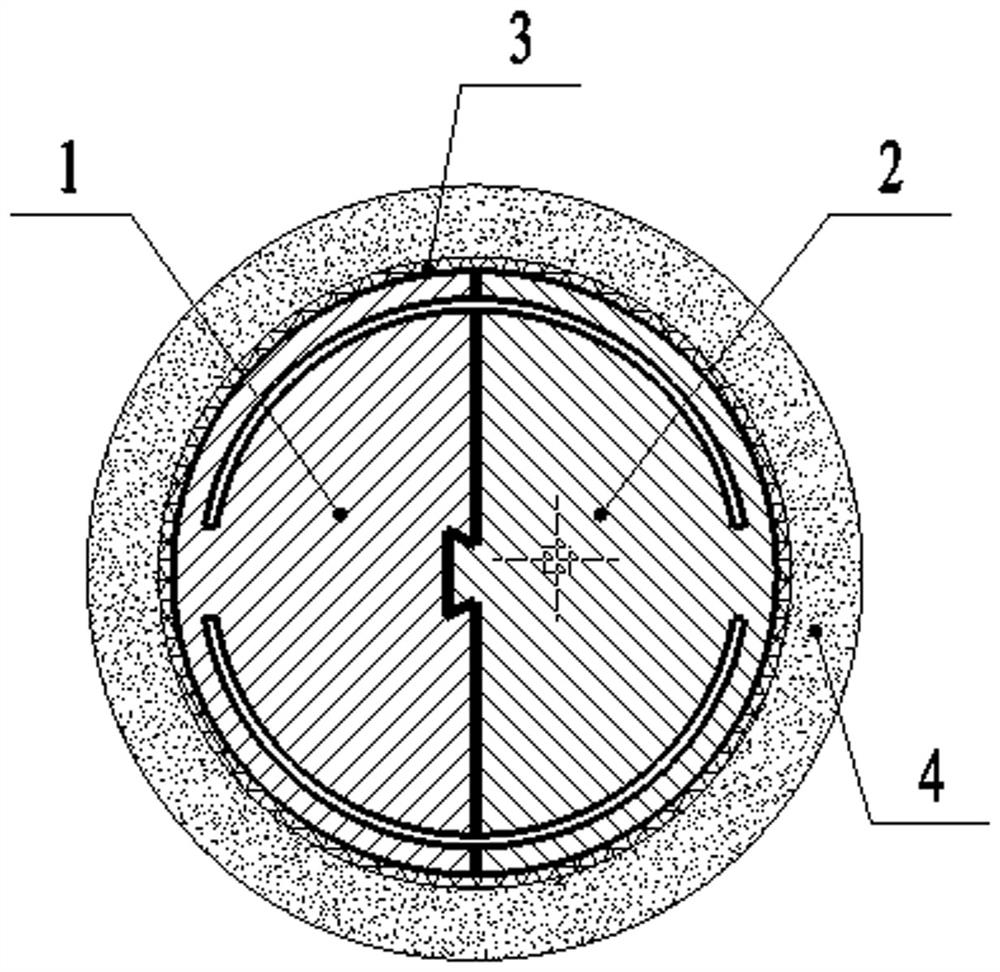 A combined stainless steel welding core coated electrode