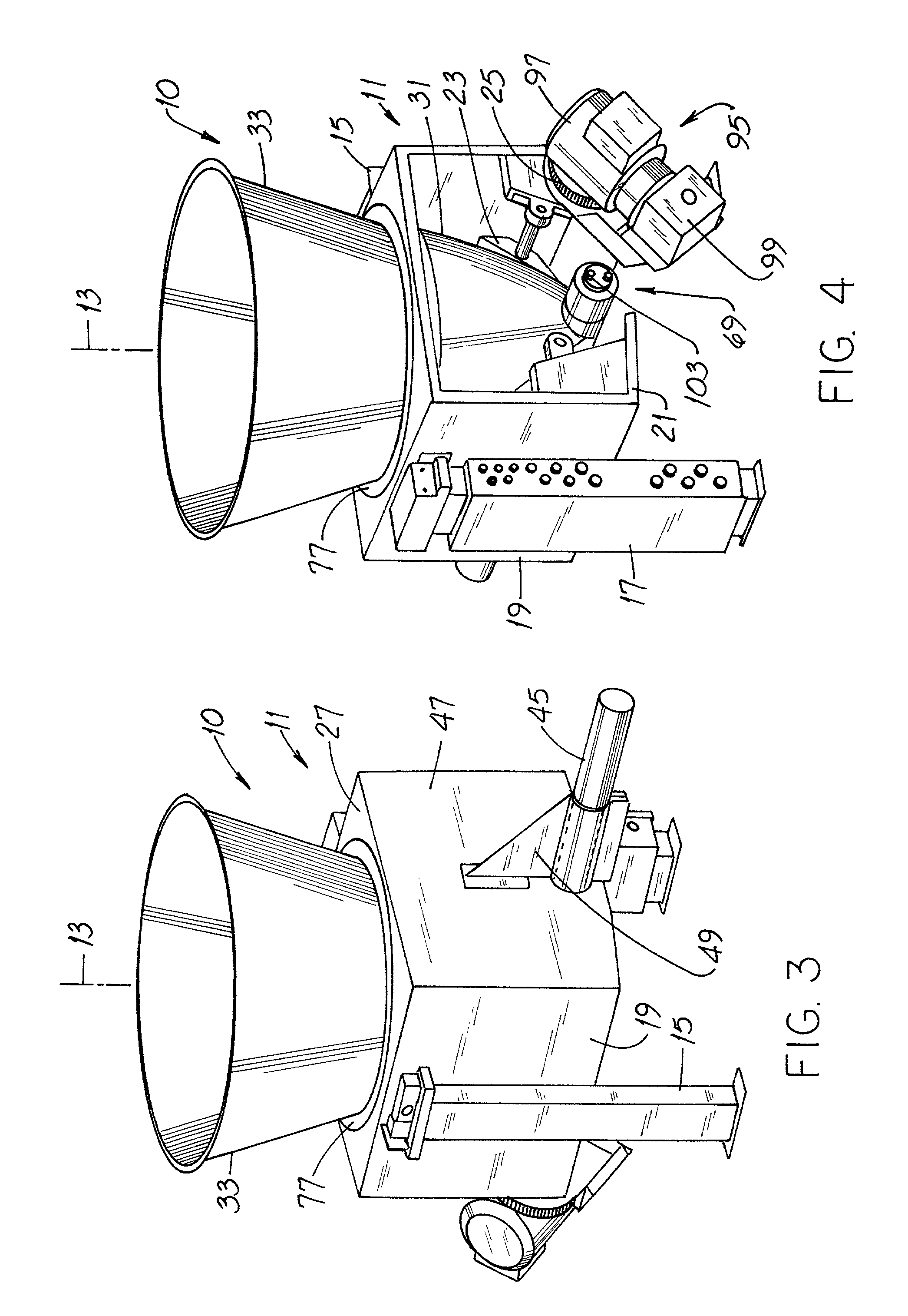 Bulk-solid metering system with laterally removable feed hopper