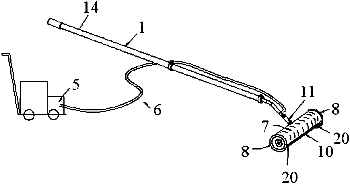 Cleaning device for solar photovoltaic panels