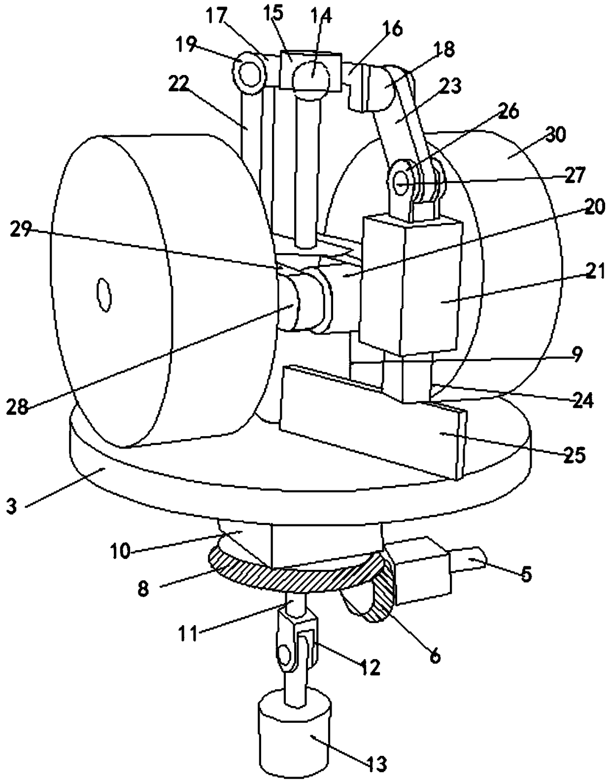 Powder grinding device convenient to operate