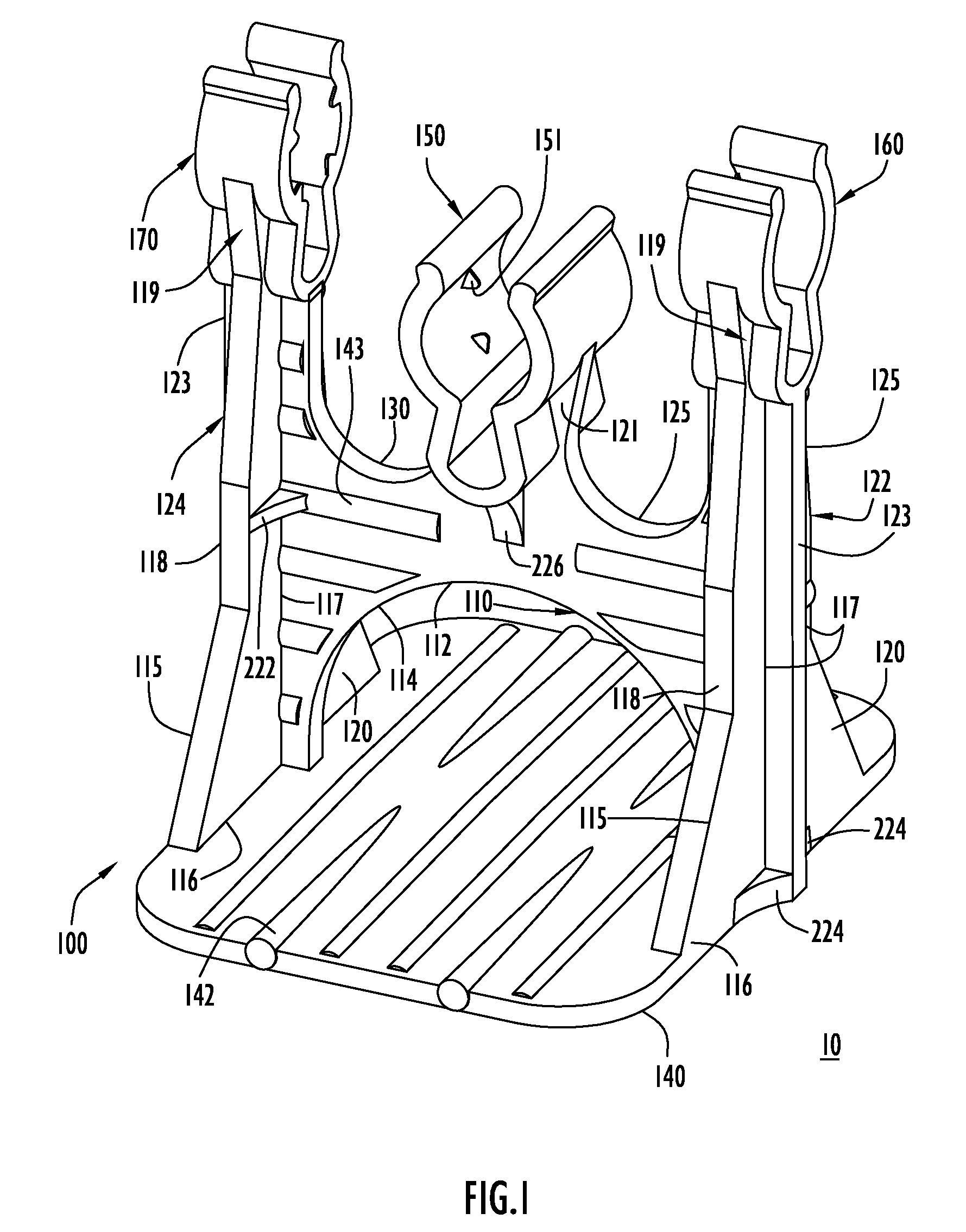 Method and apparatus for positioning reinforcing members within hardened material structures