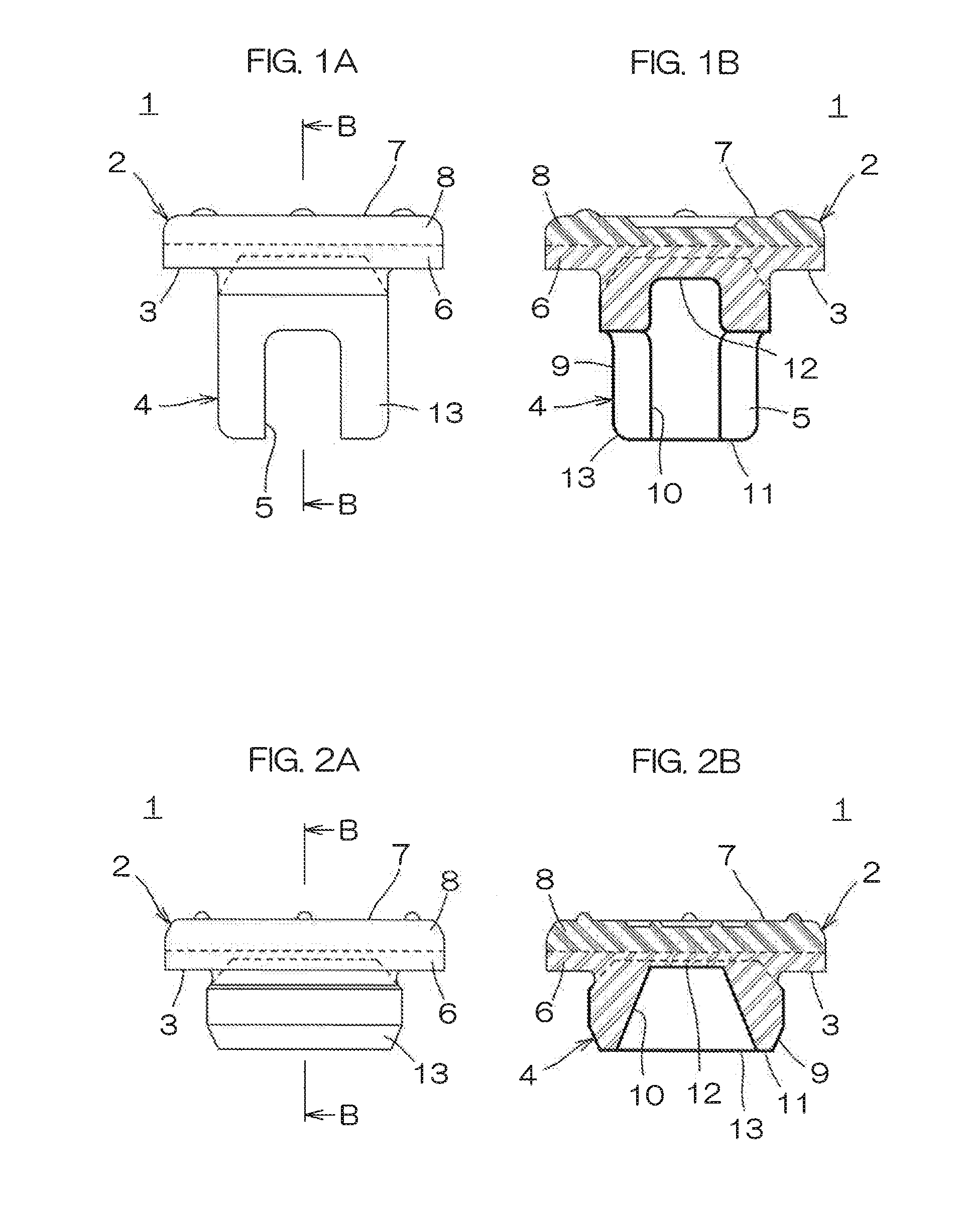 Medical rubber closure and method for manufacturing the same