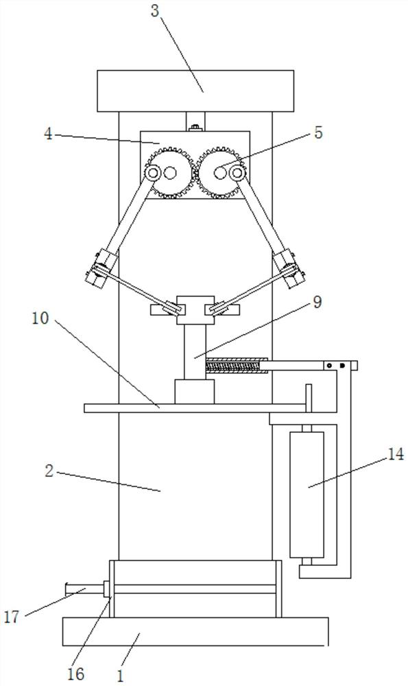 Product film packaging device based on mechanical transmission