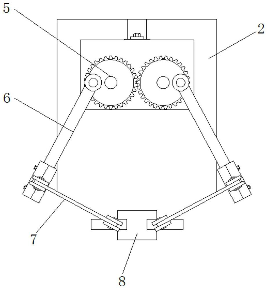 Product film packaging device based on mechanical transmission