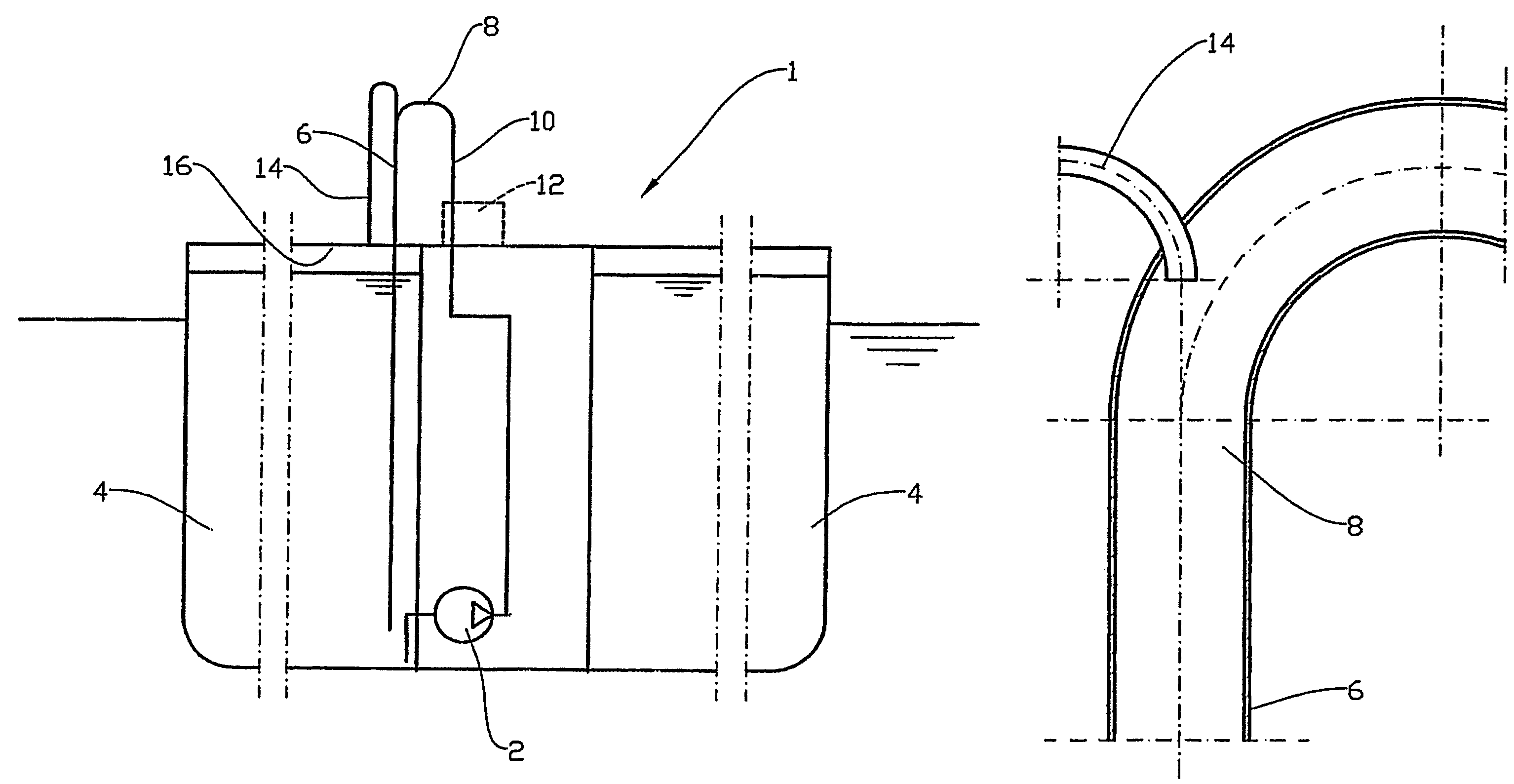 Device for condensing volatile organic compounds from a storage or transport tank into oil