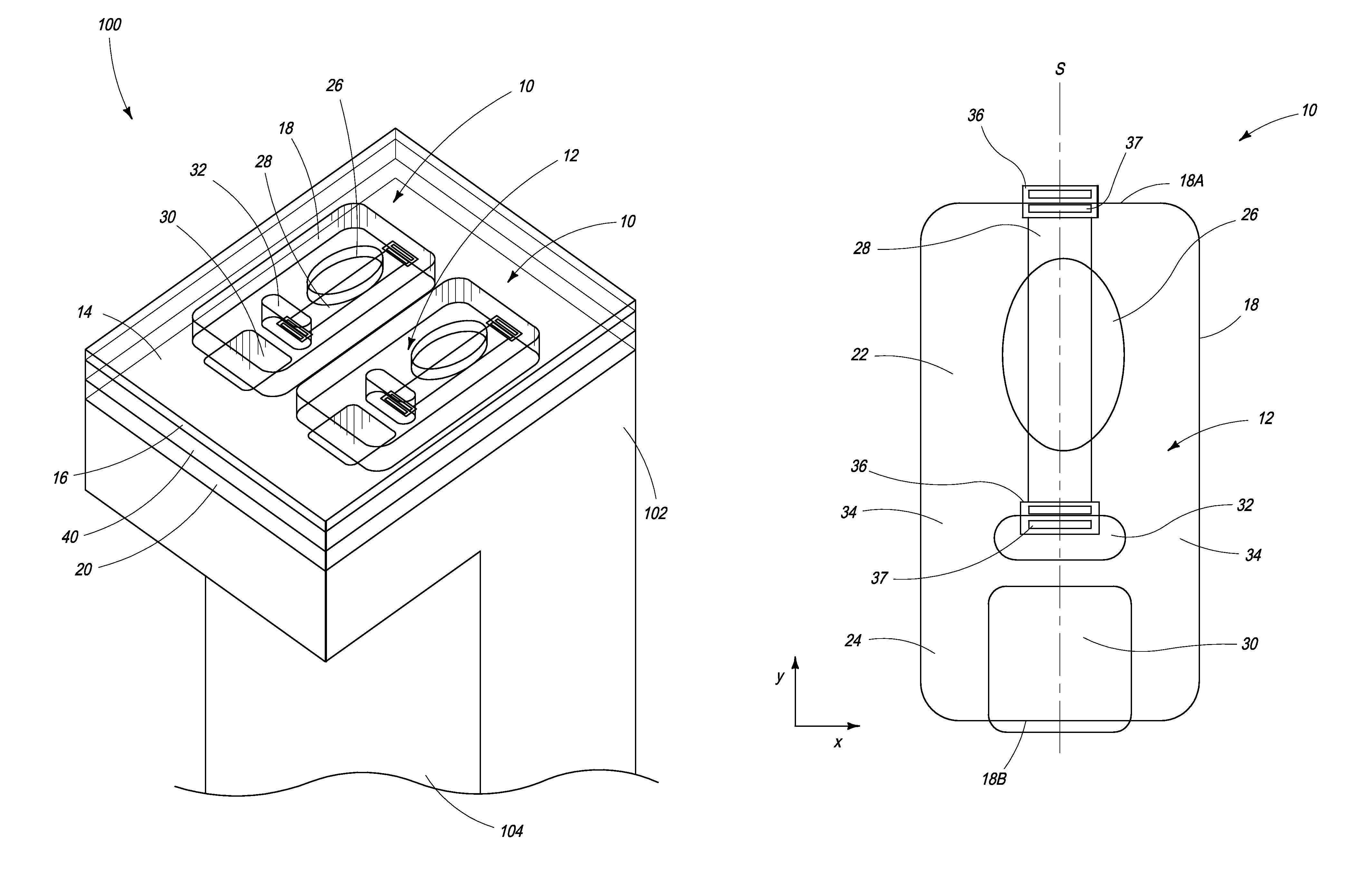 Inkjet nozzle device with symmetrically constrained bubble formation